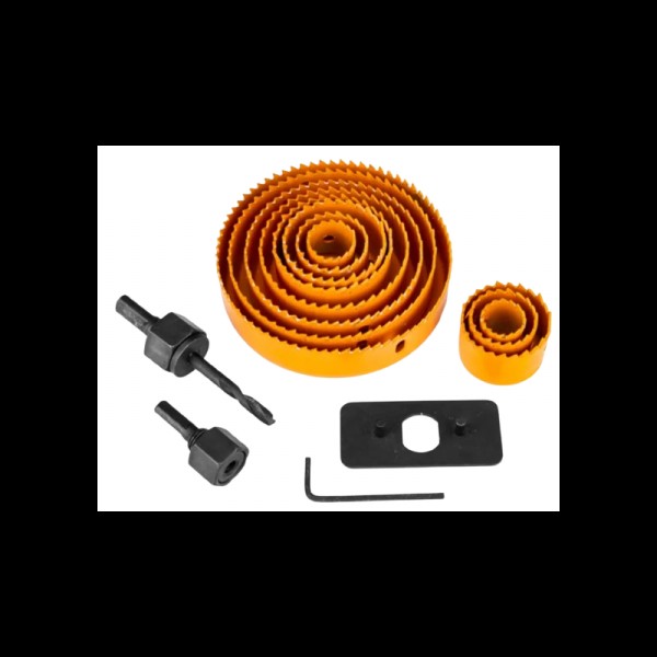 Set freze pentru scos cepuri din lemn DINGQI 64–127 mm – 8 piese, carote HCS pentru lemn, PAL și gips-carton Set freze pentru scos cepuri din lemn DINGQI 64–127 mm – 8 piese, carote HCS pentru lemn, PAL și gips-carton
