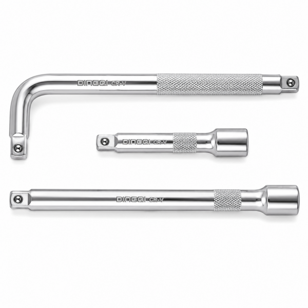 Set 3 Prelungitoare pentru Tubulare DINGQI 1/2" CR-V – Extensii Profesionale pentru Chei Tubulare