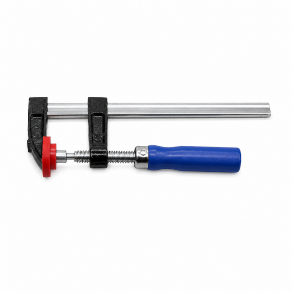 Clemă Tip F ROTEK 50 × 300 mm, cu Șurub, Bară din Oțel Zincat, Mâner Ergonomic