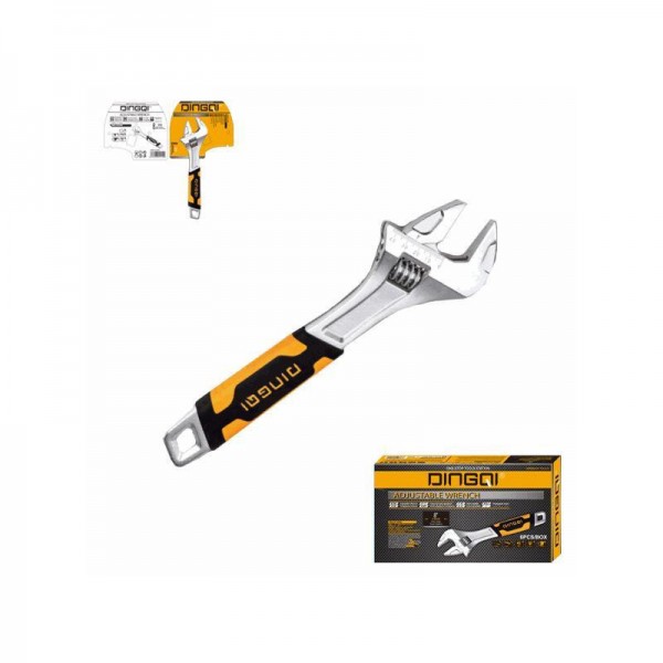 Cheie reglabilă 8" (200 mm) DINGQI – Cheie franceză profesională din oțel Crom Vanadiu (Cr-V)