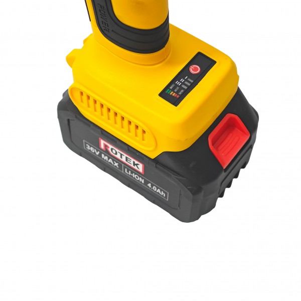 Polizor Unghiular (Flex) ROTEK cu 2 Acumulatori 36V 4Ah, Disc 125 mm, 8500 RPM, Încărcător și Valiză Transport