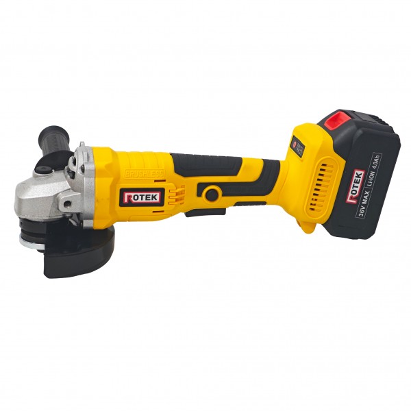 Polizor Unghiular (Flex) ROTEK cu 2 Acumulatori 36V 4Ah, Disc 125 mm, 8500 RPM, Încărcător și Valiză Transport