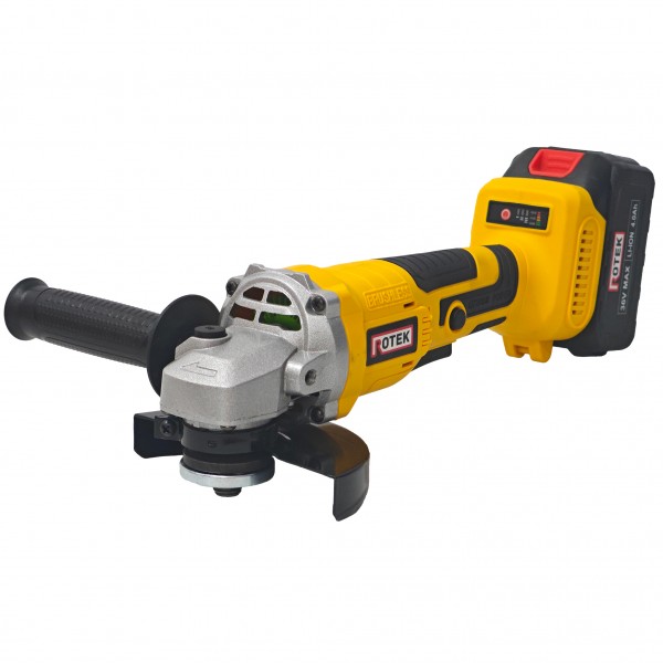 Polizor Unghiular (Flex) ROTEK cu 2 Acumulatori 36V 4Ah, Disc 125 mm, 8500 RPM, Încărcător și Valiză Transport