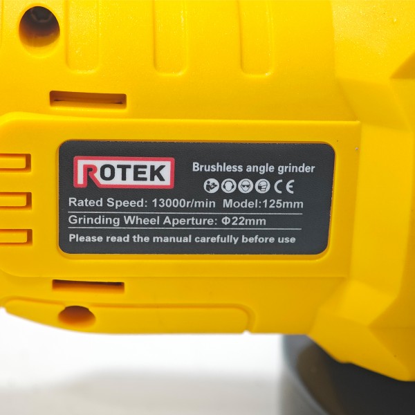 Polizor Unghiular (Flex) ROTEK cu 2 Acumulatori 36V 4Ah, Disc 125 mm, 8500 RPM, Încărcător și Valiză Transport