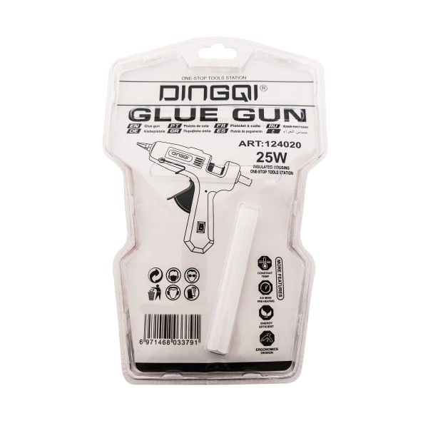 Pistol de lipit electric , cu bacheta silicon , DINGQI-124020 , 25 W