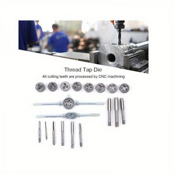 Trusa filiere M3-M12 si tarozi 3-12mm , set 20 pcs