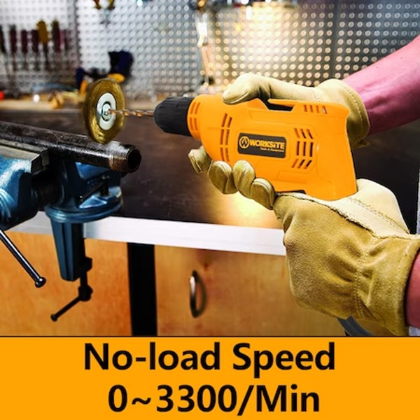 Masina de gaurit si insurubat Worksite, 450W, 10mm, 3300 Rpm