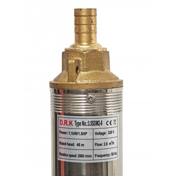 Pompa submersibila apa curata, 3.5STM2-8, DRK-Profesional, Diametru 85 mm, 1.1 kW, Adancime 46 m