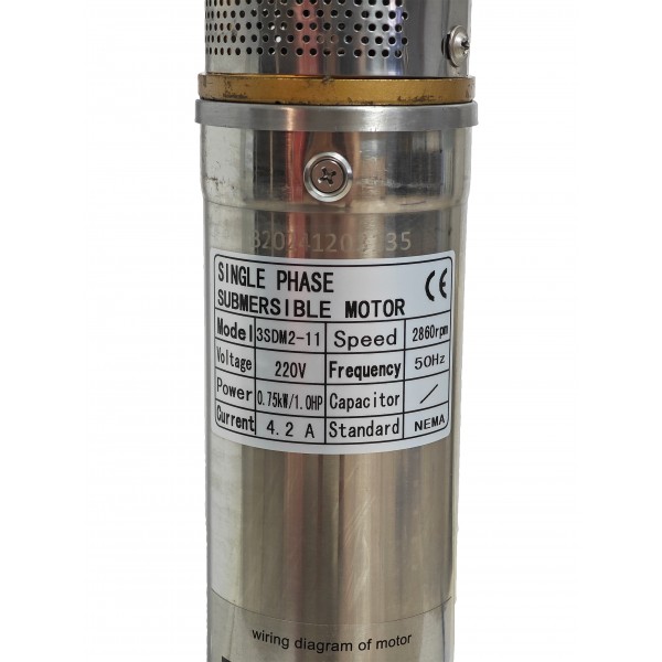 Pompa submersibila apa curata, 3.SdM2-11, DRK-Profesional, Diametru 75 mm, 750 W, Adancime 44 m, 3.6m³/h