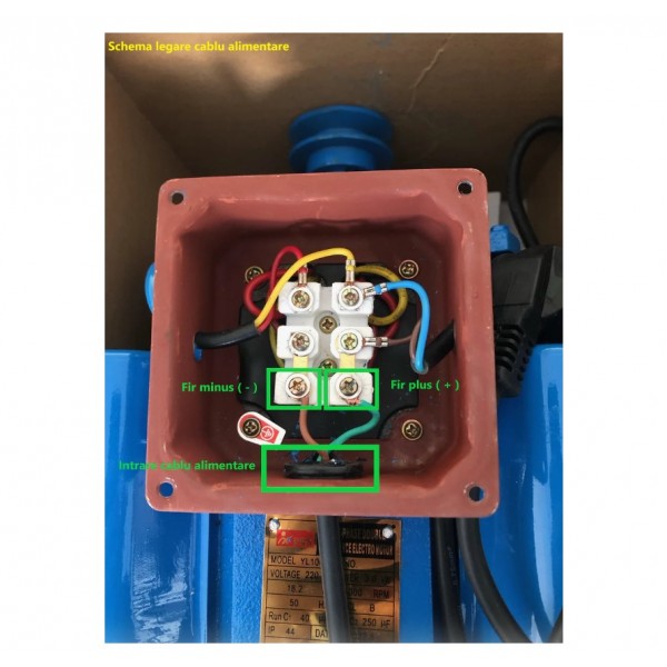 Motor electric monofazat, DRK, 4000 W, 3000 rpm, 2 condensatori, corp fonta