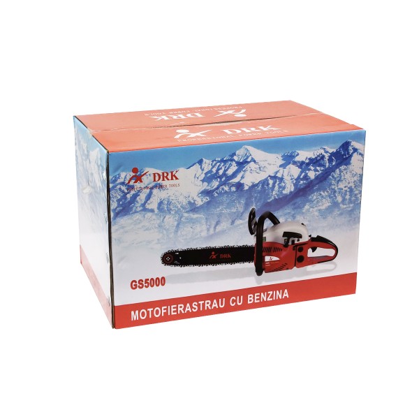 Drujba pe benzina , Drk-Professional GS5000 , 2.2 kW , 3200 Rpm , 58cc , motor 2 timpi