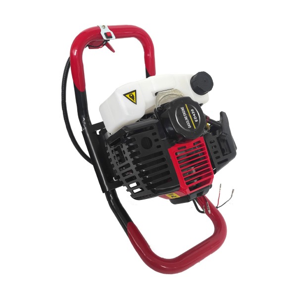 Motoburghiu DRK pe benzina 4.5 kW, 6 CP, 52 CC, rezervor 1.2 l, motor 2 timpi, diametru burghiu 150 mm