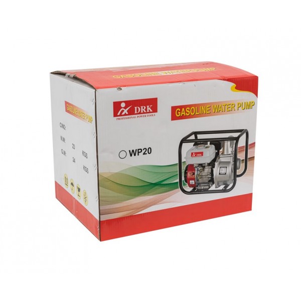 Motopompa pe benzina 4 timpi, DRK WP20,6.5 CP, 2", 550 L/min, 30 m + Ulei