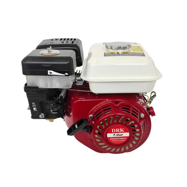 Motor 4 timpi fulie 80/20 universal DRK GX200 (170F), 7CP, ax cilindric cu pana 20mm, pentru motounelte Motor 4 timpi fulie 80/20 universal DRK GX200 (170F), 7CP, ax cilindric cu pana 20mm, pentru motounelte
