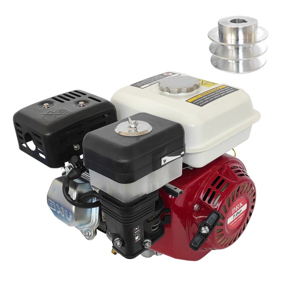 Motor 4 timpi fulie 80/20 universal DRK GX200 (170F), 7CP, ax cilindric cu pana 20mm, pentru motounelte