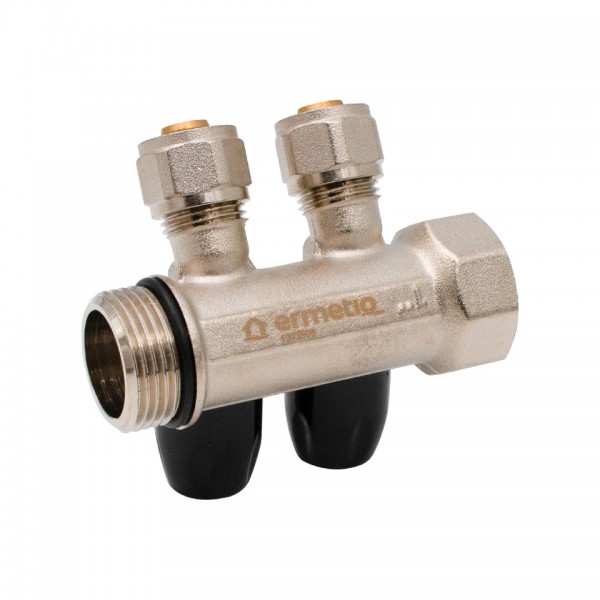 Distribuitor Modular 1" x 16 mm, 2 Căi – Colector pentru Instalații Sanitare și Încălzire, Everpro