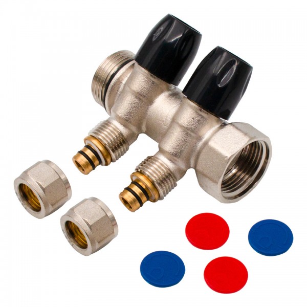 Distribuitor Modular 1" x 16 mm, 2 Căi – Colector pentru Instalații Sanitare și Încălzire, Everpro