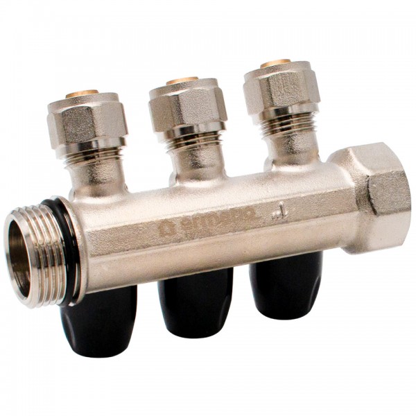 Distribuitor Modular 1" x 16 mm, 3 Căi – Colector pentru Instalații Sanitare și Încălzire, Everpro