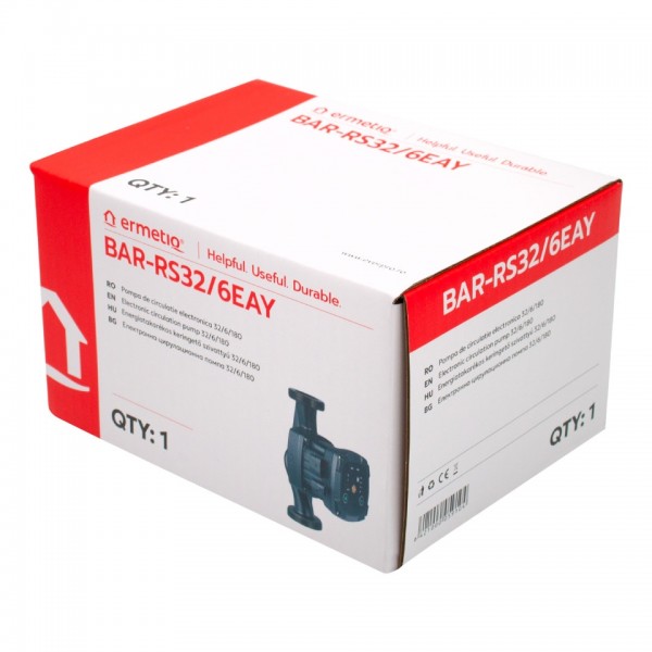 Pompa de circulatie electronica ax 180 mm, 6 m, 3.6 mc/h, 2 toli, 45 W, clasa A