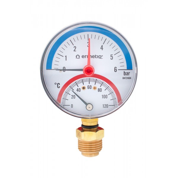 Thermomanometru vertical 6 Bar
