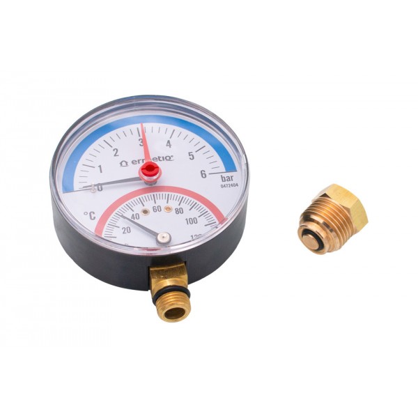 Thermomanometru vertical 6 Bar