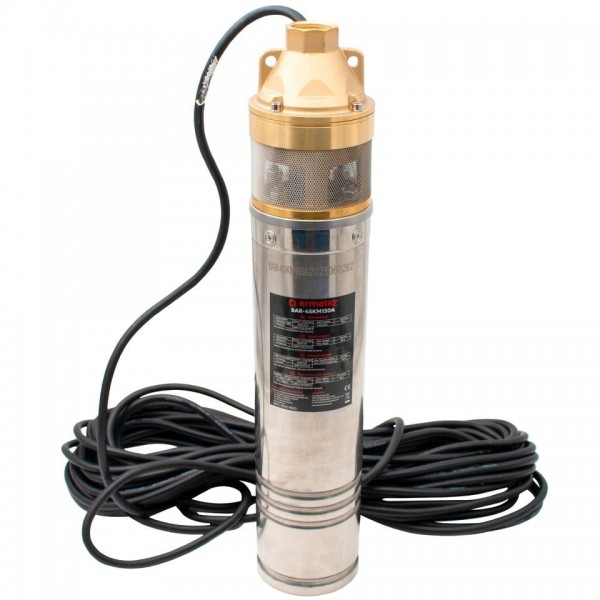 Pompa submersibila inox pentru put de adancime 0.75KW 60m cu panou de comanda