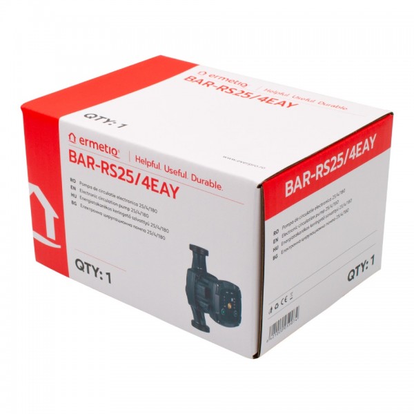 Pompa de circulatie electronica ax 180 mm, 4 m, 3.1 mc/h, 1 1/2 toli, 22 W, clasa A