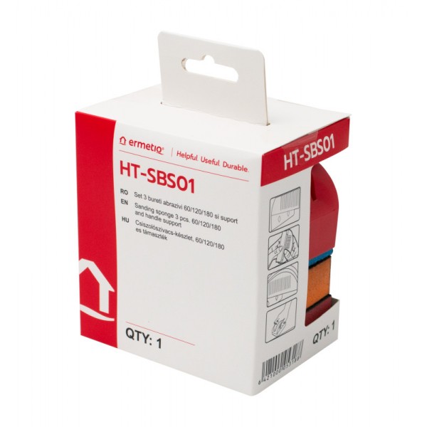 Set 3 bureti abrazivi 60/120/180 si suport
