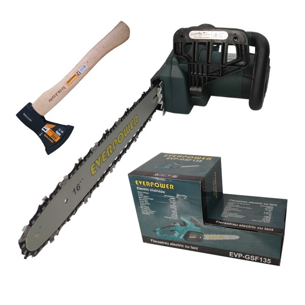 Drujba electrica Everpower GSF135 , 2000 W , lama 40 cm , Profesional + Topor 600 Grame