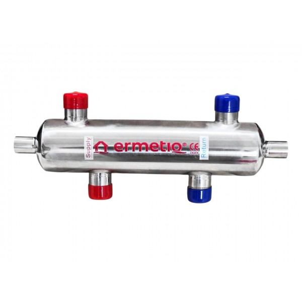 Butelie egalizare 45Kw - separator hidraulic din inox 1 circuti 1" cu izolatie