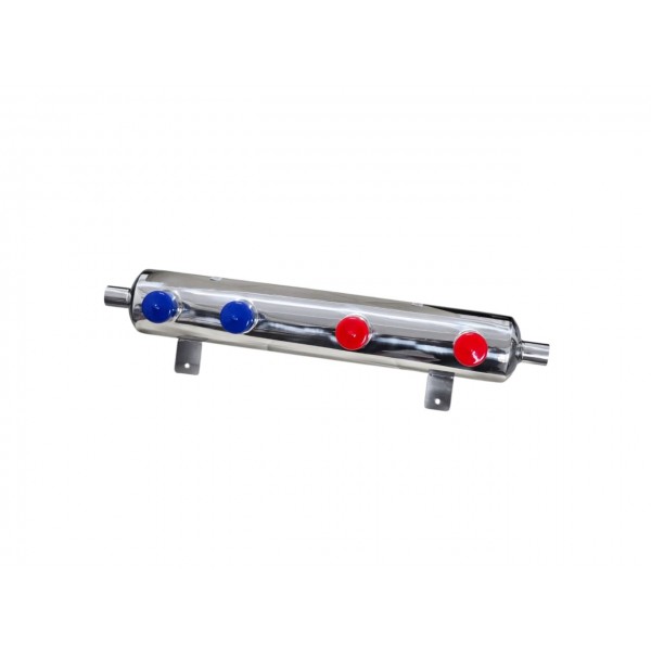 Butelie egalizare 70 KW - separator hidraulic din inox 2 circiute 1" cu izolatie si functie magnetica pentru impuritati