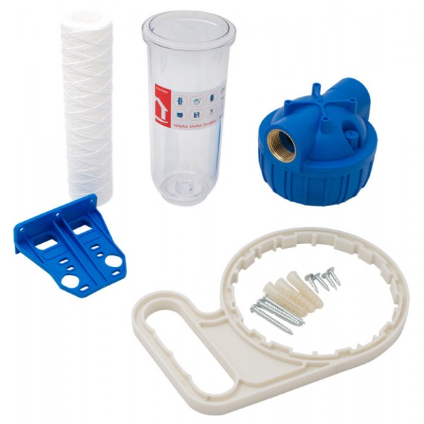 Filtru apa 10" cu cartus bumbac, filet interior 1" ,