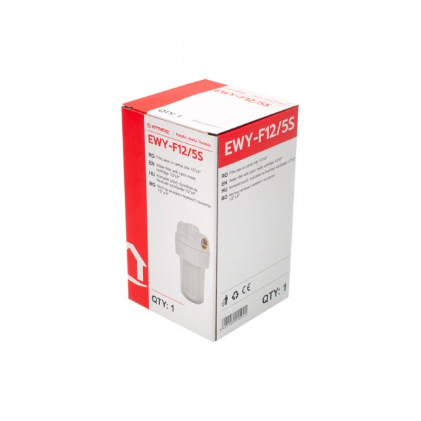 Filtru apa cu cartus sita 1/2"x5" , EWY-F12/5S