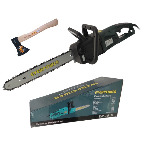 Drujba electrica Everpower GSF132 , 2000 W , lama 40 cm , Profesional + Topor 600 Grame