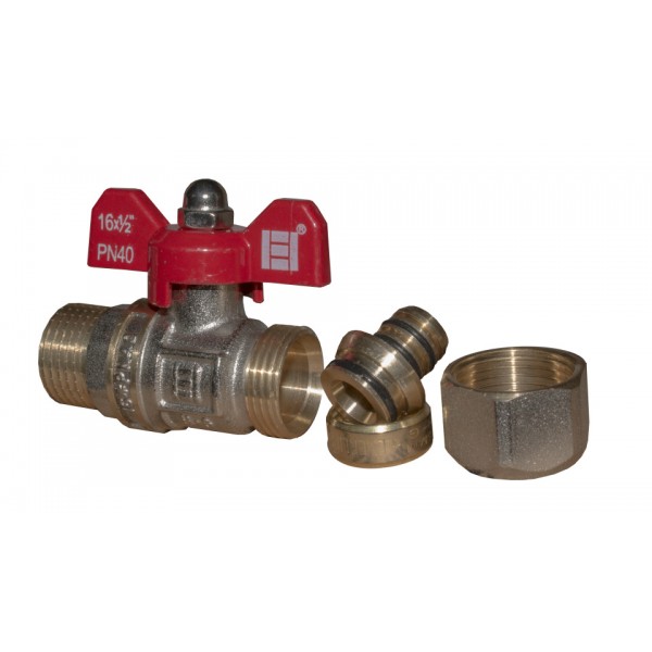 Robinet fluture pentru pexal 20*3/4" FE