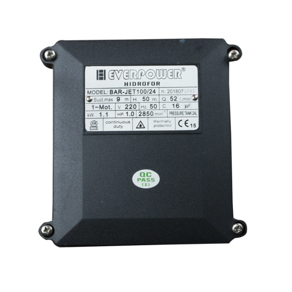 Hidrofor pompa fonta 1100 W , rezervor 24 L , 52 L/min