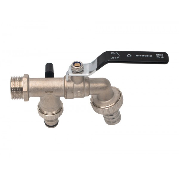 Robinet dublu serviciu cu doua iesiri 1/2"