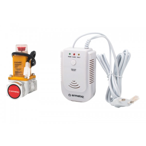Set detector gaz cu electrovalva 3/4"