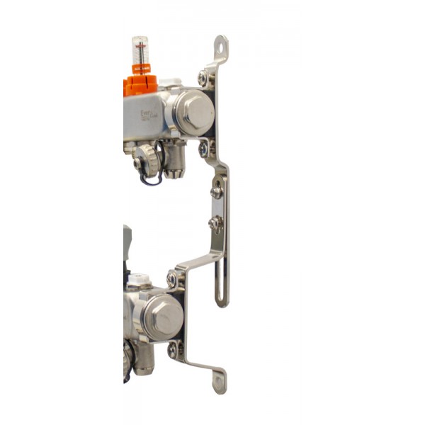 Set distribuitor INOX cu debitmetre, aerisitor manual si robineti de golire 1"- 9 cai