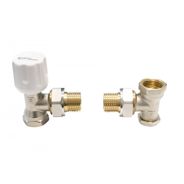 Set robineti radiator tur/retur 1/2"MF