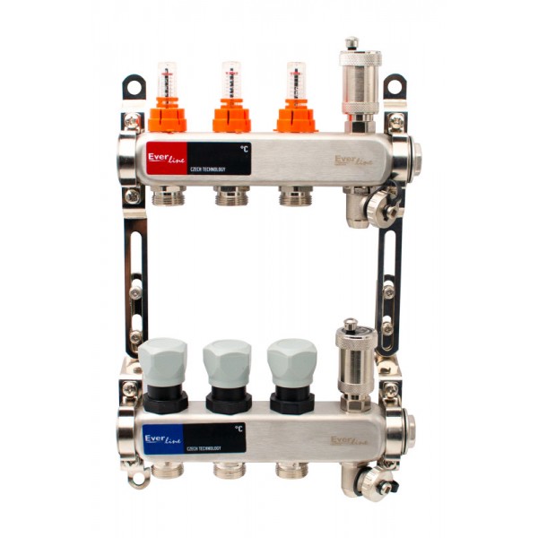 Set distribuitor INOX debit aer automat robinet golire 1"-3cai