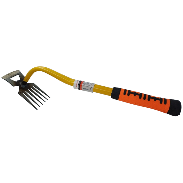 GREBLA CU SAPALIGA, 6 DINTI, LAMA DREAPTA 5,5CM, COADA METAL, LUNGIME 38CM