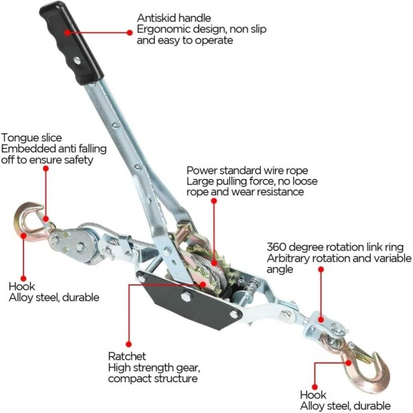 Troliu manual 2 tone cu cablu