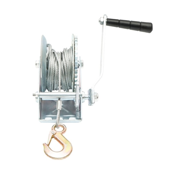Troliu manual 800 LBS cu cablu de otel fi 4.5mm x8m