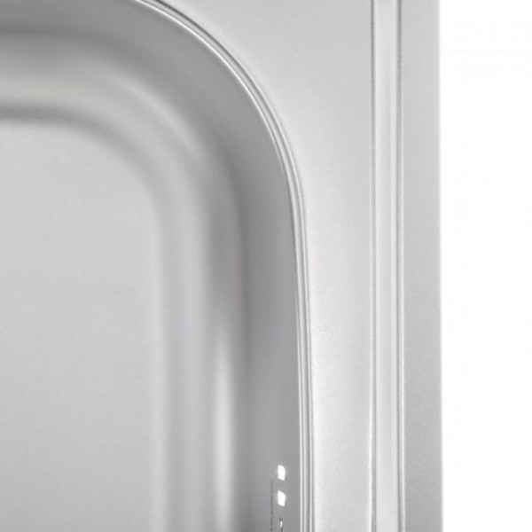 Chiuveta bucatarie patrata inox MIXXUS Z6060R-08-180E, Adancime 180 mm Sifon complet Clame montare
