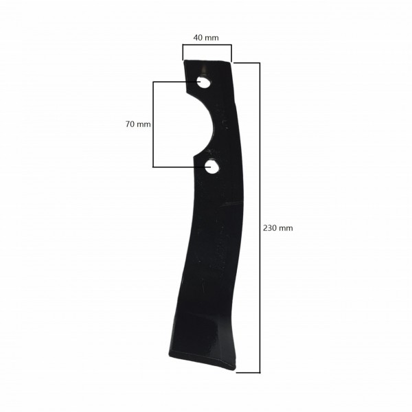 Cutit stanga pentru ax Ø20 mm, 230mm x 40mm