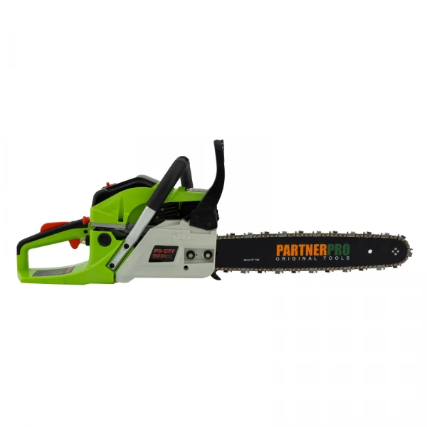 Drujbă pe Benzină PartnerPro PS-52T, Motor 52 cm³, 4 CP, Lamă 38 cm, Ungere Automată, Motoferăstrău Profesional