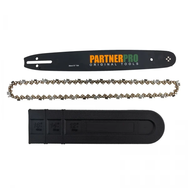 Drujbă pe Benzină PartnerPro PS-52T, Motor 52 cm³, 4 CP, Lamă 38 cm, Ungere Automată, Motoferăstrău Profesional