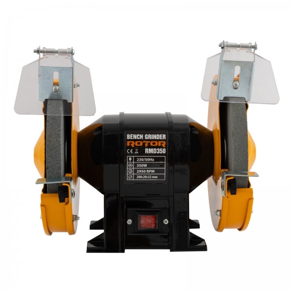 Polizor de banc Rotor RMD350, 350W, 2950RPM, Diametru 200x20x32mm