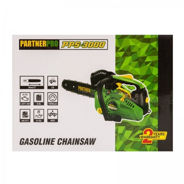 Drujba pe benzina, de mana, constructii, 1.5Cp, 8500Rpm, lama 30 cm, 1100W, Partner PRO PPS-3000
